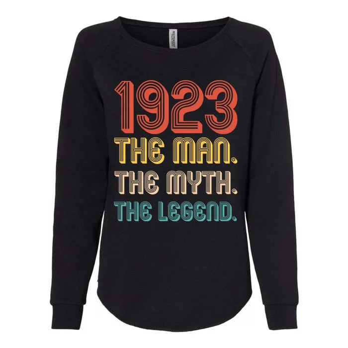 The Man The Myth The Legend 1923 100th Birthday Womens California Wash Sweatshirt