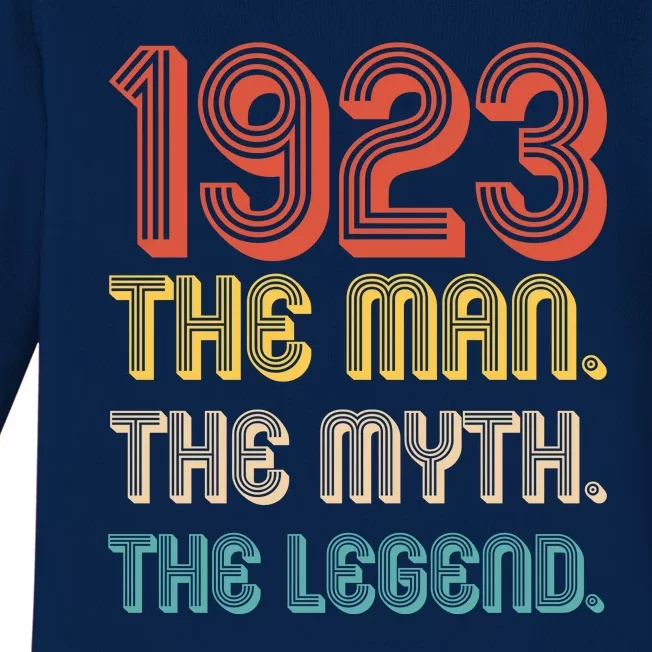 The Man The Myth The Legend 1923 100th Birthday Baby Long Sleeve Bodysuit