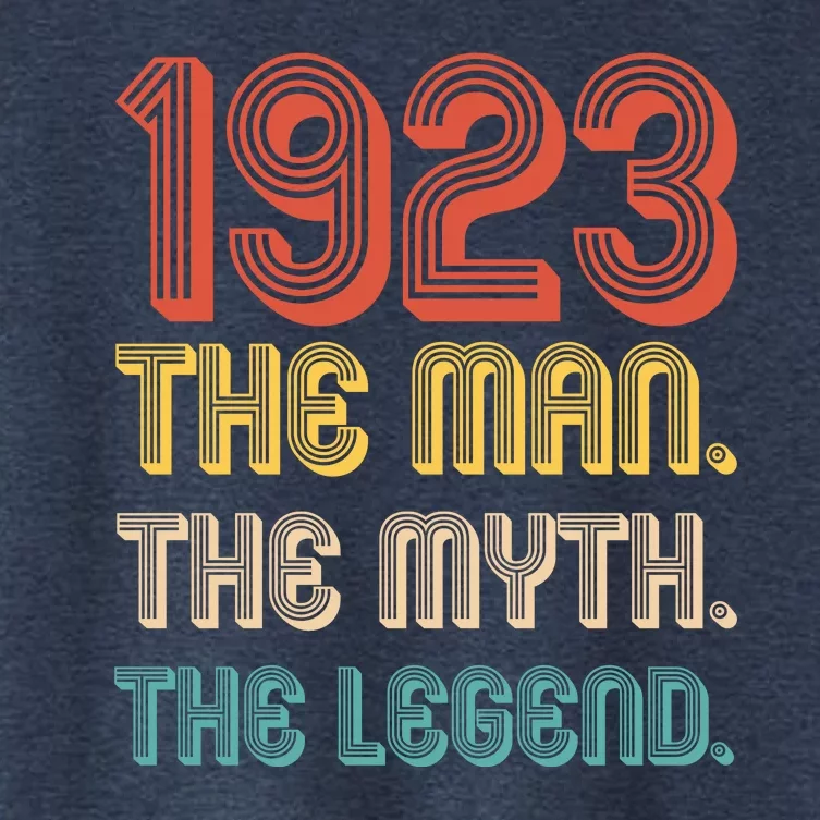 The Man The Myth The Legend 1923 100th Birthday Women's Crop Top Tee