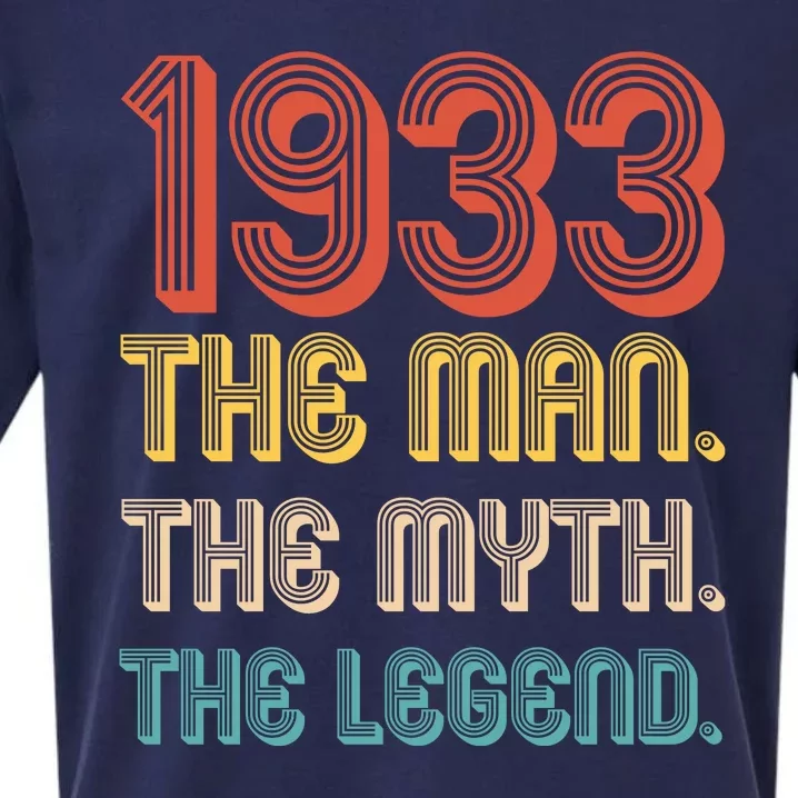 The Man The Myth The Legend 1933 90th Birthday Sueded Cloud Jersey T-Shirt