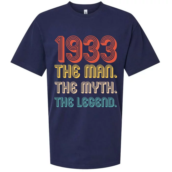 The Man The Myth The Legend 1933 90th Birthday Sueded Cloud Jersey T-Shirt