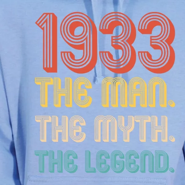 The Man The Myth The Legend 1933 90th Birthday Unisex Surf Hoodie