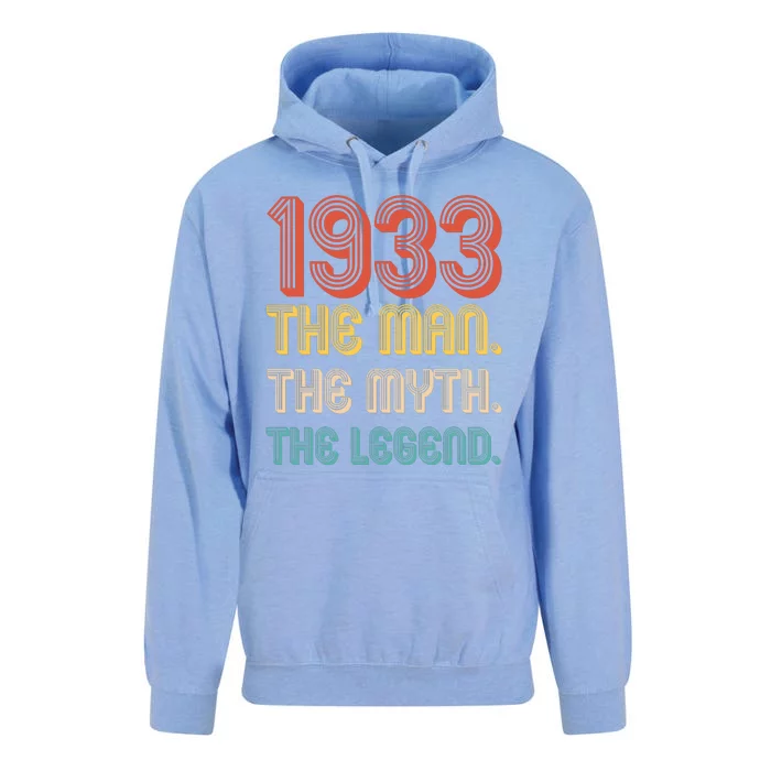 The Man The Myth The Legend 1933 90th Birthday Unisex Surf Hoodie