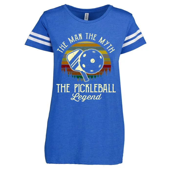 The Man The Myth The Pickleball Legend Enza Ladies Jersey Football T-Shirt