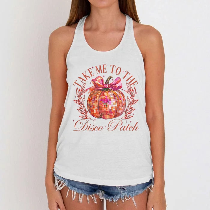 Take Me To The Pumpkin Patch Women's Knotted Racerback Tank