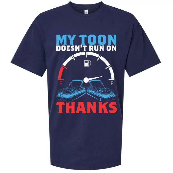 Tritoon My Toon Doesnt Run On Thanks For Tritoon Captain Sueded Cloud Jersey T-Shirt