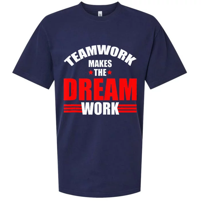 Teamwork Makes The Dream Work Team Crew Building Sueded Cloud Jersey T-Shirt