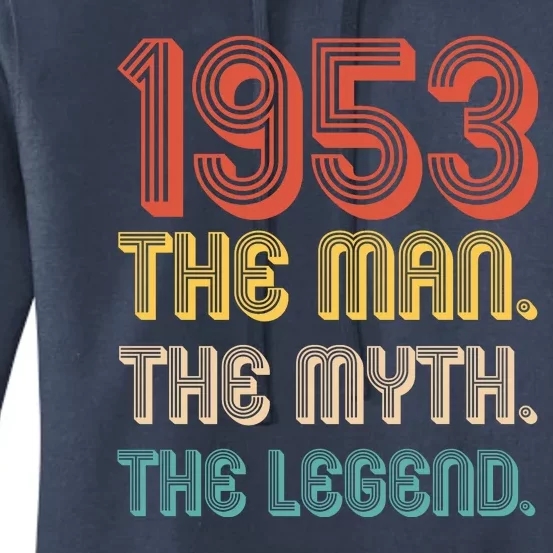 The Man The Myth The Legend 1953 70th Birthday Women's Pullover Hoodie