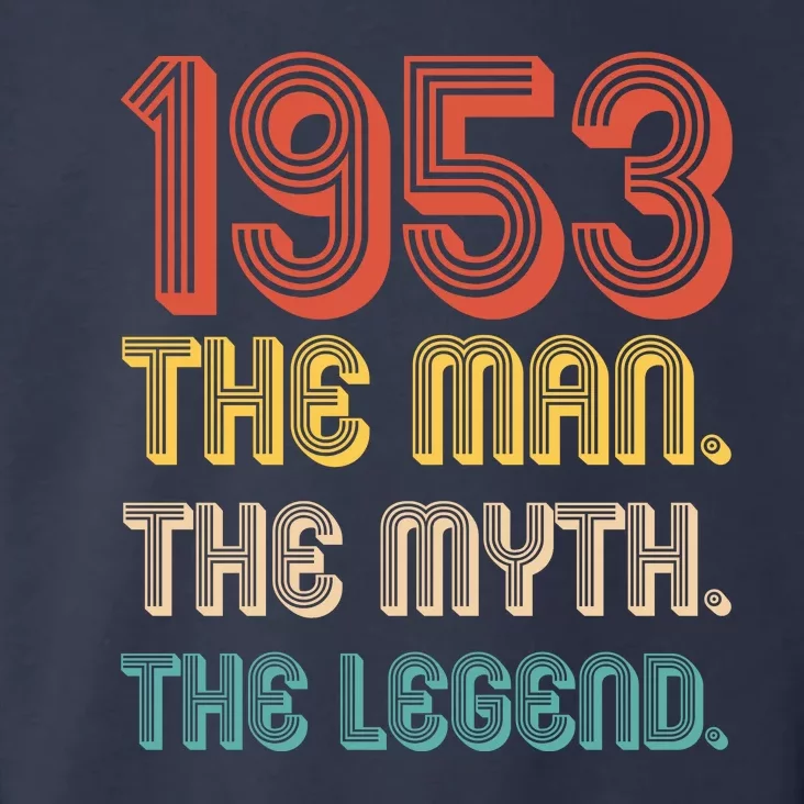 The Man The Myth The Legend 1953 70th Birthday Toddler Hoodie