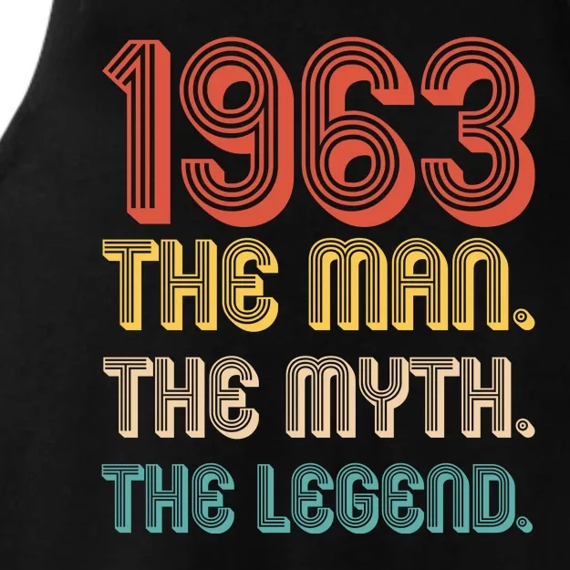 The Man The Myth The Legend 1963 60th Birthday Ladies Tri-Blend Wicking Tank