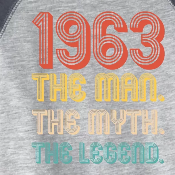 The Man The Myth The Legend 1963 60th Birthday Toddler Fine Jersey T-Shirt