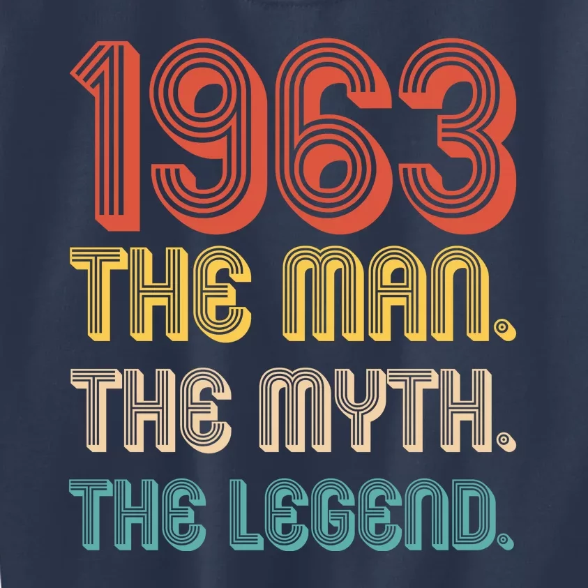 The Man The Myth The Legend 1963 60th Birthday Kids Sweatshirt