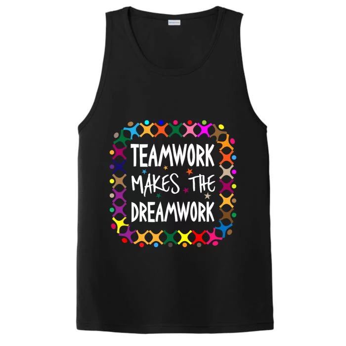 Teamwork Makes The Dreamwork Motivational Sports Quote Team Performance Tank