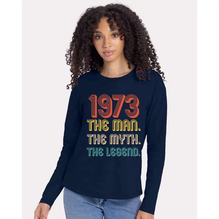 The Man The Myth The Legend 1973 50th Birthday Womens Cotton Relaxed Long Sleeve T-Shirt