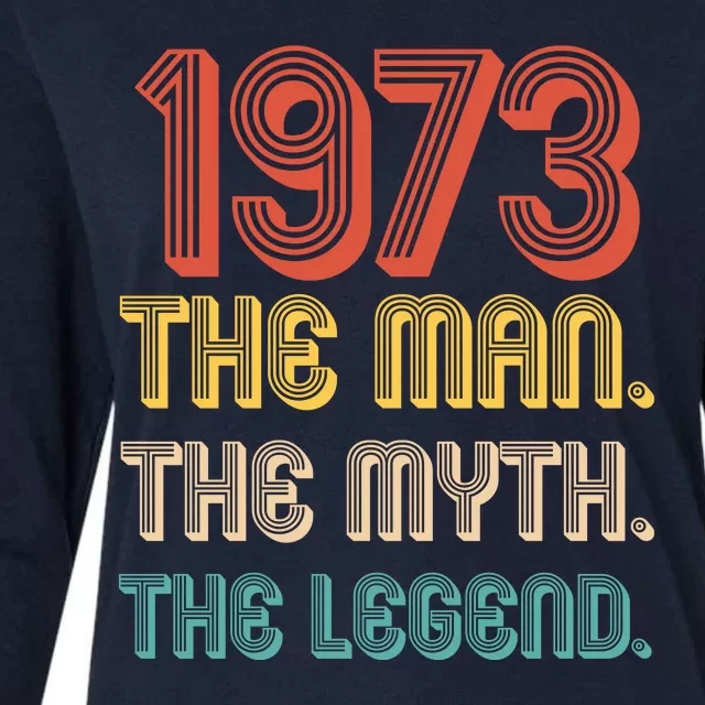 The Man The Myth The Legend 1973 50th Birthday Womens Cotton Relaxed Long Sleeve T-Shirt