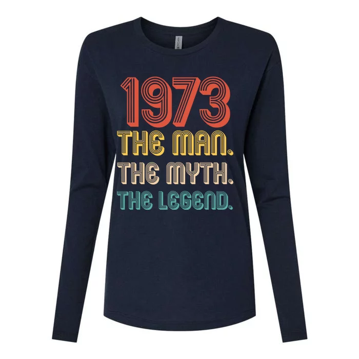 The Man The Myth The Legend 1973 50th Birthday Womens Cotton Relaxed Long Sleeve T-Shirt