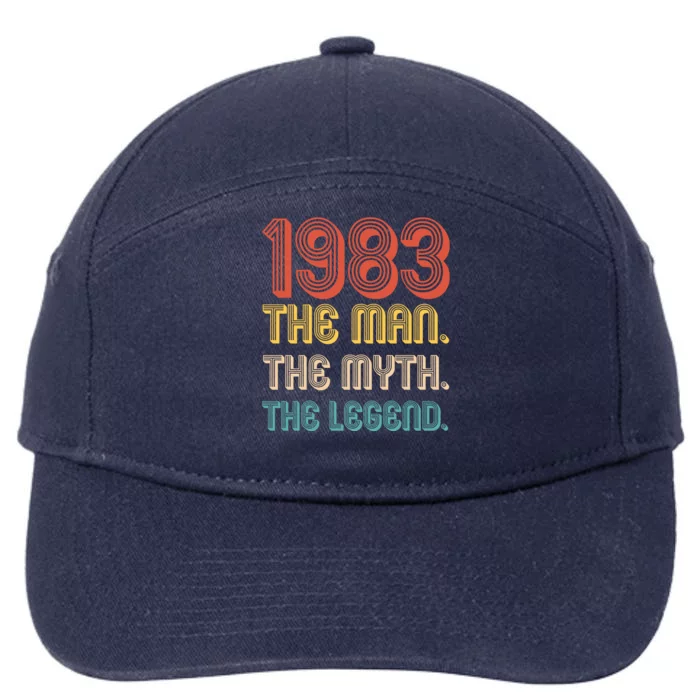 The Man The Myth The Legend 1983 40th Birthday 7-Panel Snapback Hat