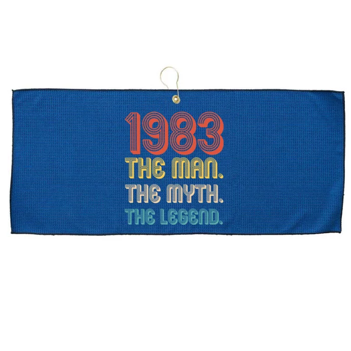 The Man The Myth The Legend 1983 40th Birthday Large Microfiber Waffle Golf Towel