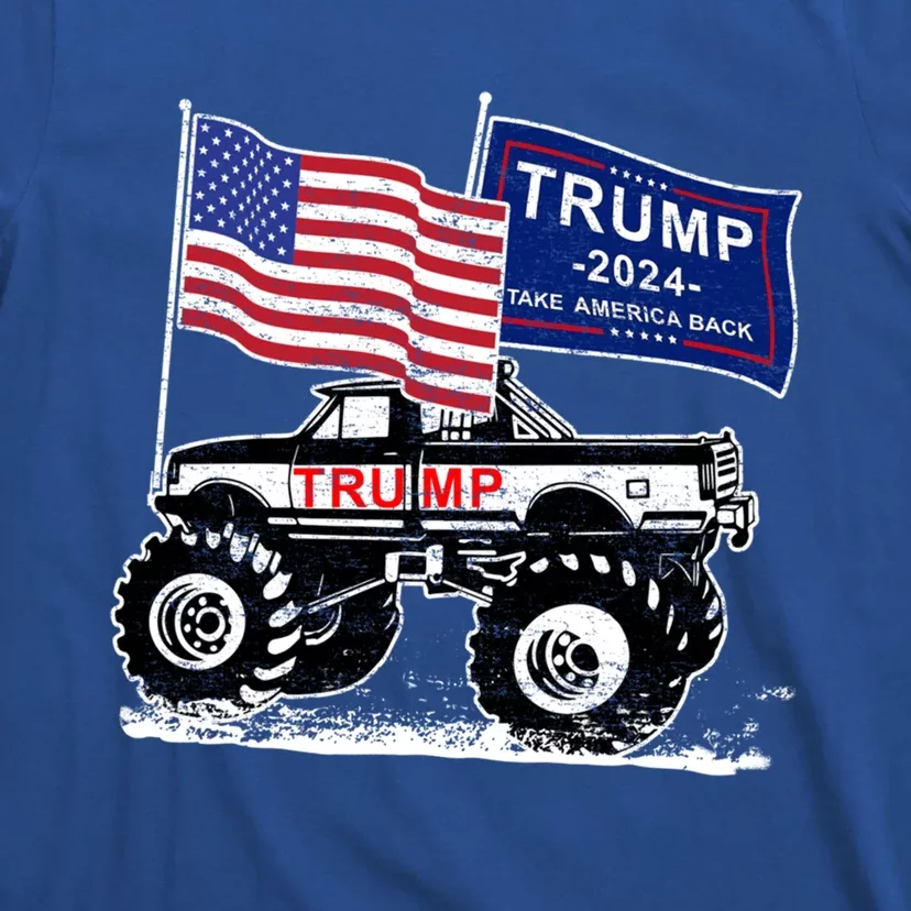 Trump Monster Truck Rally Trump Flag Trump 2024 Great Gift T-Shirt