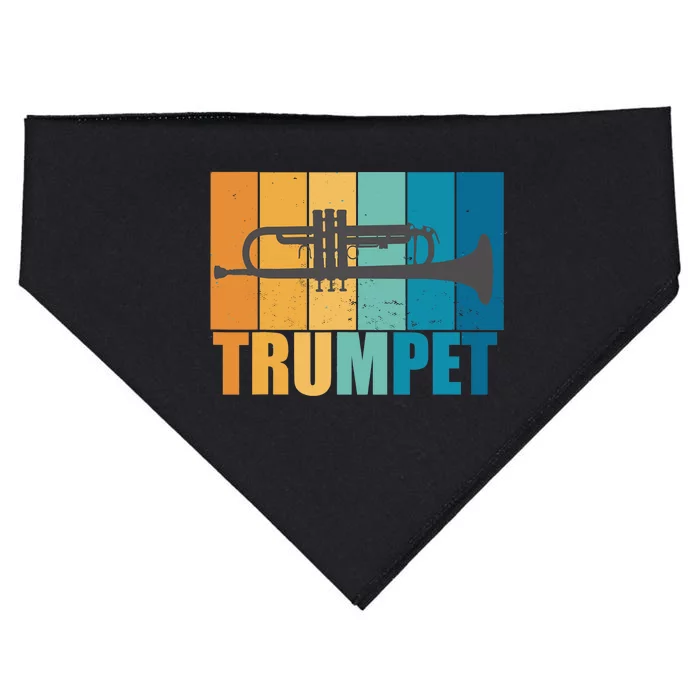 Trumpet Musician Vintage Musical Instrument Wind Instrument USA-Made Doggie Bandana