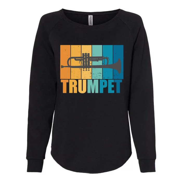 Trumpet Musician Vintage Musical Instrument Wind Instrument Womens California Wash Sweatshirt