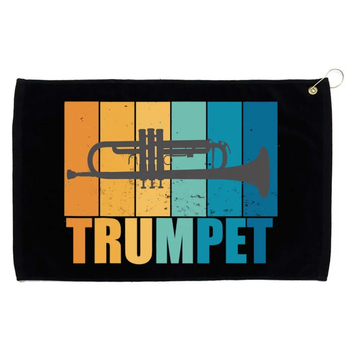 Trumpet Musician Vintage Musical Instrument Wind Instrument Grommeted Golf Towel