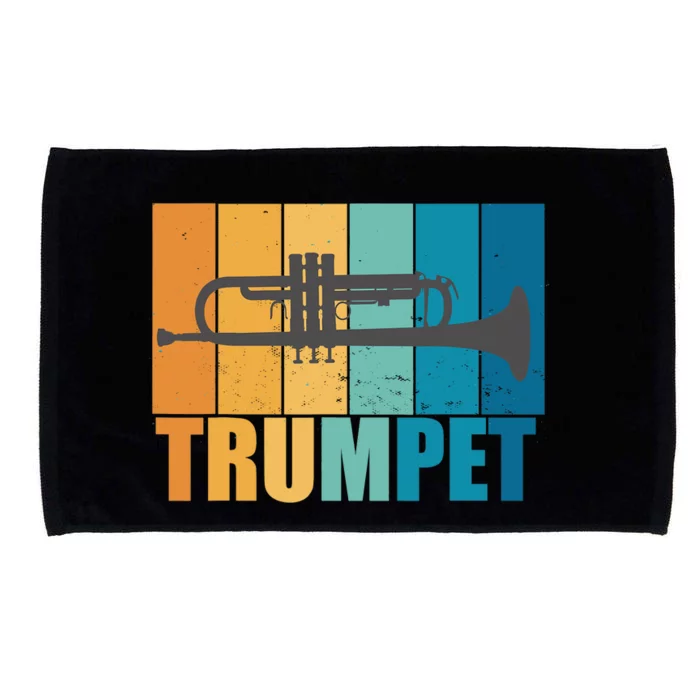 Trumpet Musician Vintage Musical Instrument Wind Instrument Microfiber Hand Towel