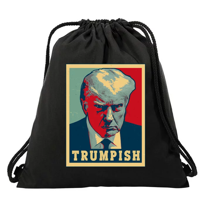 Trumpish Mugshot Vintage Poster Drawstring Bag