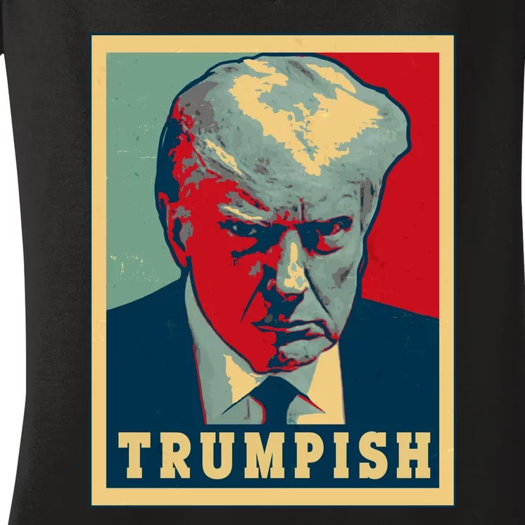 Trumpish Mugshot Vintage Poster Women's V-Neck T-Shirt