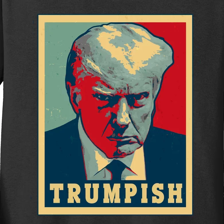 Trumpish Mugshot Vintage Poster Kids Long Sleeve Shirt