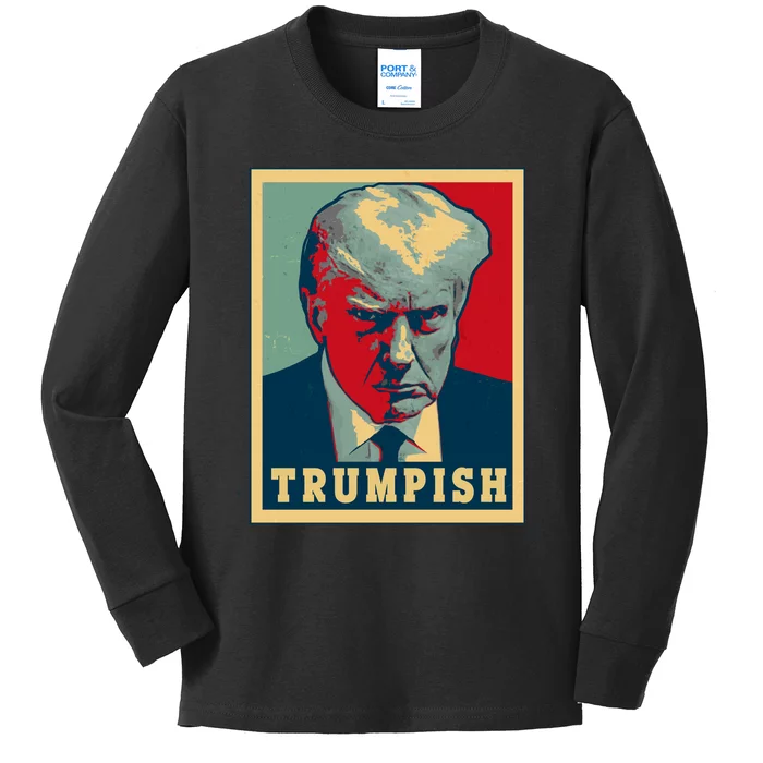 Trumpish Mugshot Vintage Poster Kids Long Sleeve Shirt