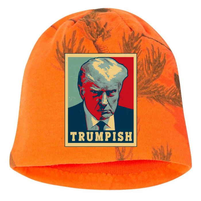 Trumpish Mugshot Vintage Poster Kati - Camo Knit Beanie