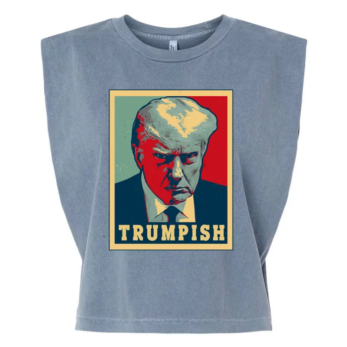 Trumpish Mugshot Vintage Poster Garment-Dyed Women's Muscle Tee