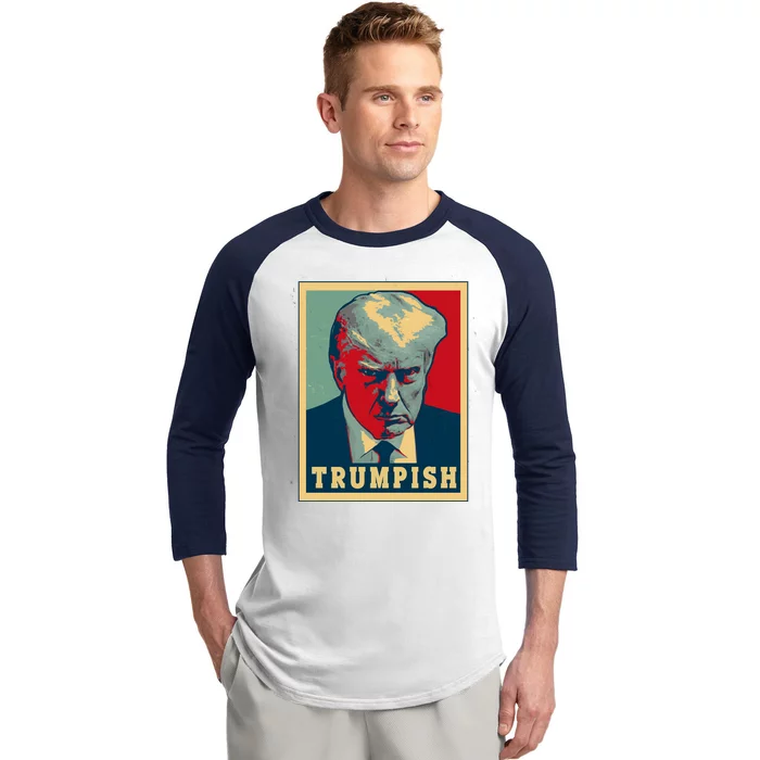 Trumpish Mugshot Vintage Poster Baseball Sleeve Shirt