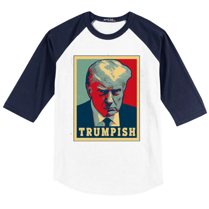 Trumpish Mugshot Vintage Poster Baseball Sleeve Shirt