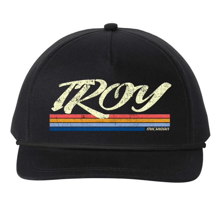 Troy Michigan Vintage Snapback Five-Panel Rope Hat