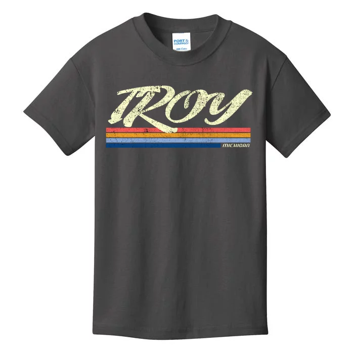 Troy Michigan Vintage Kids T-Shirt