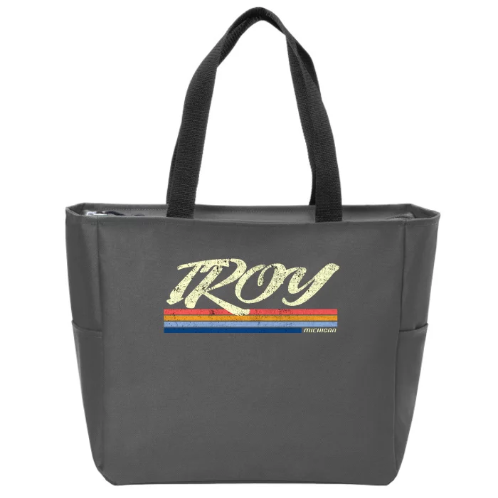 Troy Michigan Vintage Zip Tote Bag