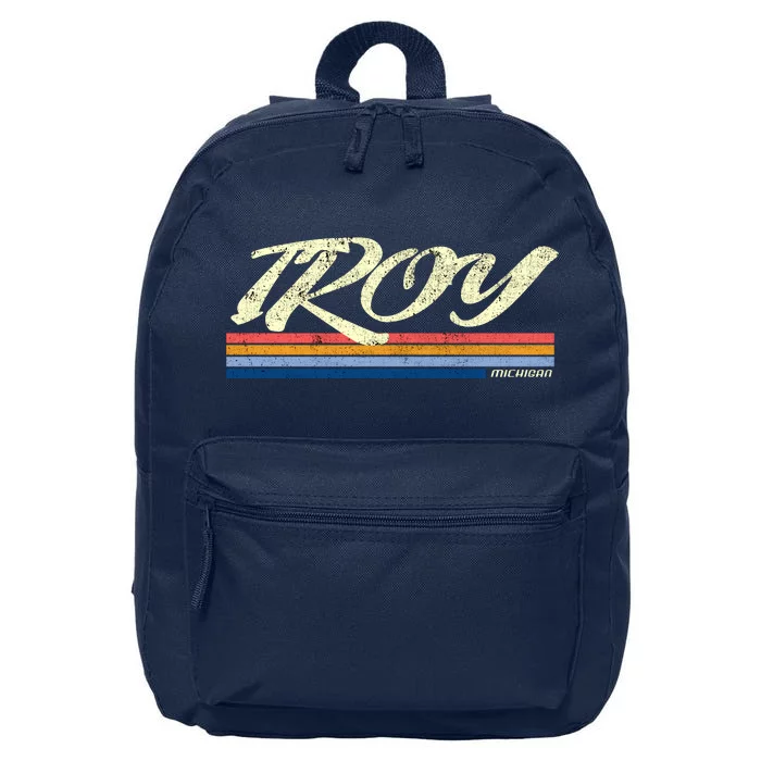 Troy Michigan Vintage 16 in Basic Backpack