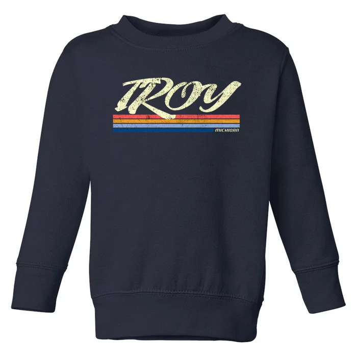 Troy Michigan Vintage Toddler Sweatshirt