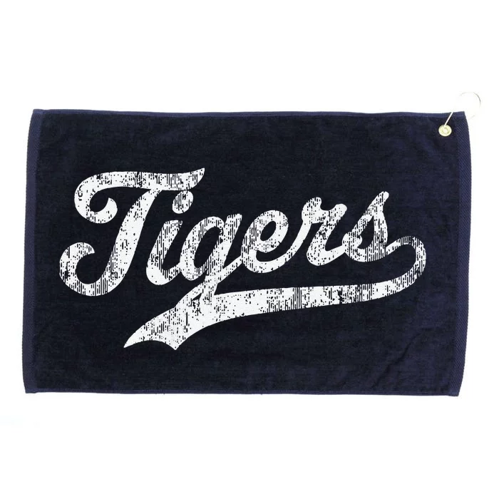 Tigers Mascot Vintage Sports Name Grommeted Golf Towel