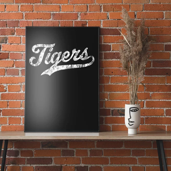 Tigers Mascot Vintage Sports Name Poster