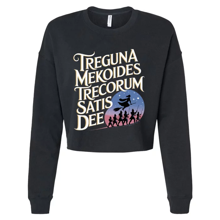 Treguna Mekoides Vintage Bedknobs And Broomsticks Theatre Cropped Pullover Crew