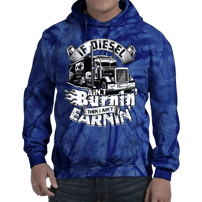 Trucker Men Women Big Rig Trucking Truckin Road Tie Dye Hoodie