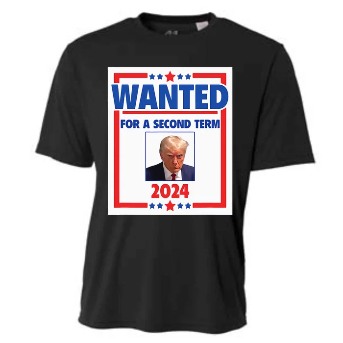 Trumps Mugshot Wanted For A Second Term 2024 President Cooling Performance Crew T-Shirt