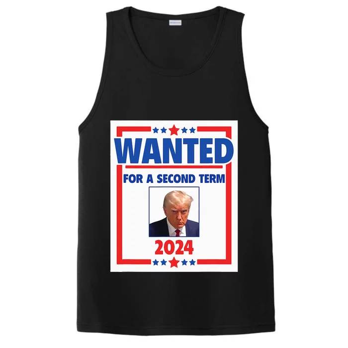 Trumps Mugshot Wanted For A Second Term 2024 President Performance Tank