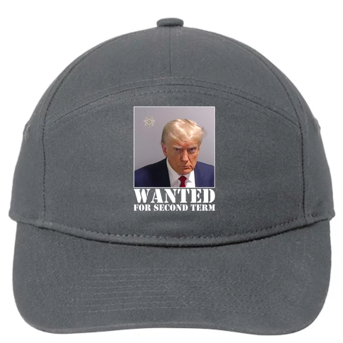 Trump Mugshot Wanted For Second Term 7-Panel Snapback Hat