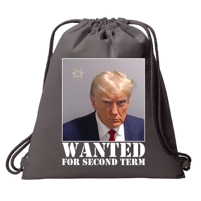 Trump Mugshot Wanted For Second Term Drawstring Bag