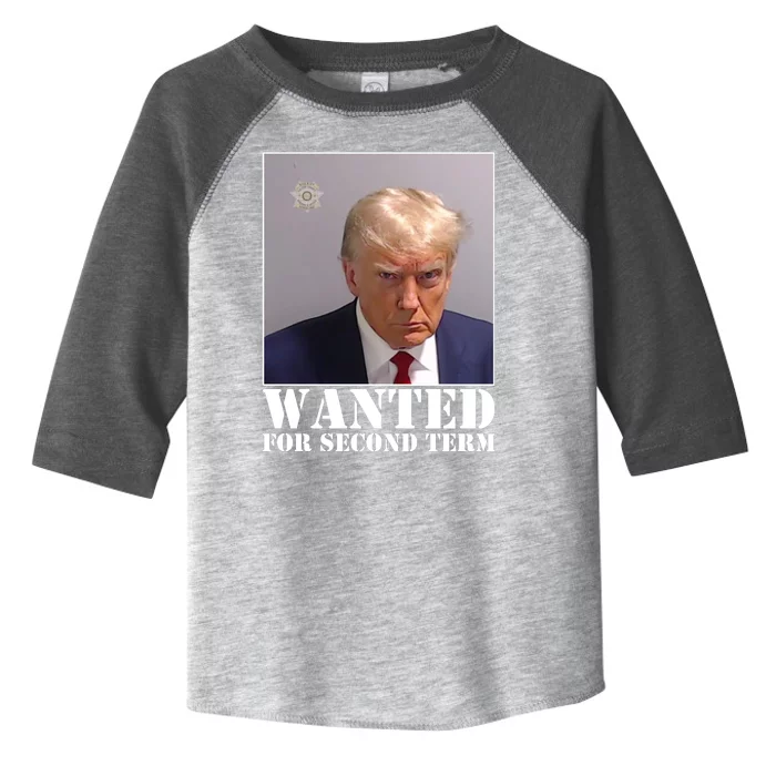 Trump Mugshot Wanted For Second Term Toddler Fine Jersey T-Shirt