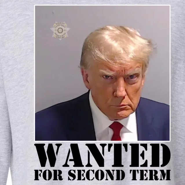 Trump Mugshot Wanted For Second Term Cropped Pullover Crew